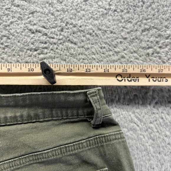 Hot Topic Pant Womens 7 Green Cotton Cargo Straight Utility Workwear Stretch - Picture 7 of 10